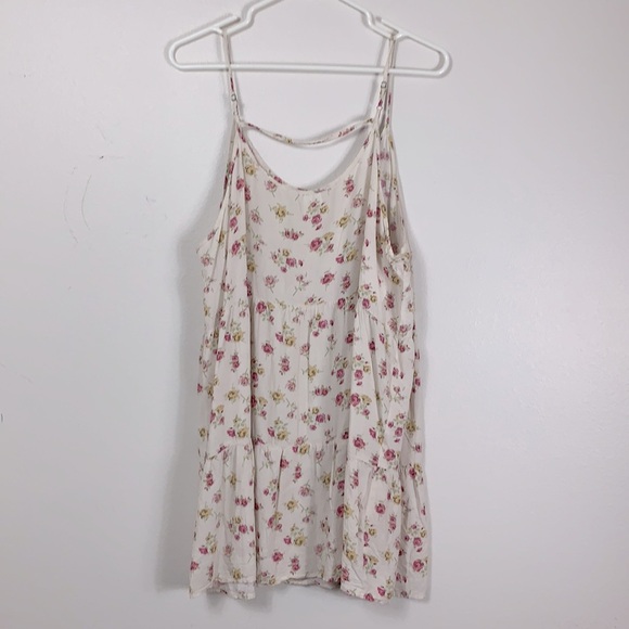 Cream Tired Floral Spring Dress - Picture 4 of 4